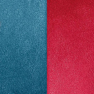 Cuir pour LES GEORGETTES couleur Bleu pétrol / Framboise 40mm-Cuir-Marque:Référence: ***702145799M70 00-LES GEORGETTES- -DIAM'S NC