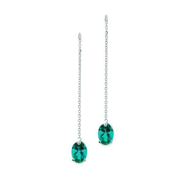 Additif pour Boucles d'oreilles en or blanc et émeraude de laboratoire-Boucles d'oreilles pierres précieuses-Marque: Référence: D11.23-OB-EM LABMétal: Or blancTitre: 18 caratsPoids du métal: 0,86 GrType de pierre: Emeraude de laboratoirePoids: 2,32 CtForme - taille: Taille ovaleCouleur: Vert-DIAM'S- -DIAM'S NC