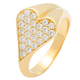 Bague coeur en or jaune sertie de diamants.-Bagues diamants-Marque:Référence: D9.62Métal: Or jauneTitre: 18 caratsPoids du métal: 6,10 GrType de pierre: Diamant(s)Poids: 0,50 CtForme - taille: Taille brillantCouleur: FPureté: SI1Comment choisir sa taille de doigt:cliquer pour découvrir notre guide des tailles imprimable-DIAM'S- D9.62-DIAM'S NC