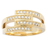 Bague en or jaune sertie de diamants.-Bagues diamants-Marque:Référence: D9.13Métal: Or jauneTitre: 18 caratsPoids du métal: 5,90 GrType de pierre: Diamant(s)Poids: 0,32 CtForme - taille: Taille brillantCouleur: FPureté: SI1Comment choisir sa taille de doigt:cliquer pour découvrir notre guide des tailles imprimable-DIAM'S- -DIAM'S NC