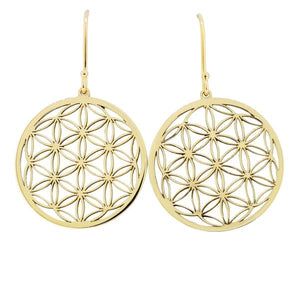Boucles d'oreilles Fleur de vie en or jaune.-Boucles d'oreilles or et argent-Marque:Référence: L6.13Métal: Or jauneTitre: 18 caratsPoids du métal: 3,00 Gr-DIAM'S- -DIAM'S NC
