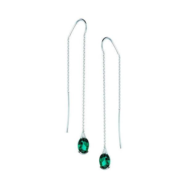Boucles d'oreilles en or blanc sertie d'émeraude de laboratoire et de diamants.-Boucles d'oreilles pierres précieuses-Marque: Référence: D6.163-OB-EMMétal: Or blancTitre: 18 caratsPoids du métal: 1,60 GrType de pierre: Emeraude de laboratoirePoids: 2,32 CtForme - taille: Taille ovaleCouleur: VertType de pierre (2): Diamant(s)Poids (2): 0,02 CtForme - taille (2): Taille brillantCouleur (2): FPureté (2): SI1-DIAM'S- -DIAM'S NC