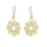 Boucles d'oreilles pendante mandala en or jaune-Boucles d'oreilles or et argent-Marque:Référence: L6.59Métal: Or jauneTitre: 18 caratsPoids du métal: 3,20 Gr-DIAM'S- -DIAM'S NC