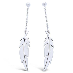 Boucles d'oreilles plume en or blanc 18 carats-Boucles d'oreilles or et argent-Marque:Référence: L6.7-OBMétal: Or blancTitre: 18 caratsPoids du métal: 1,15 Gr-DIAM'S- -DIAM'S NC