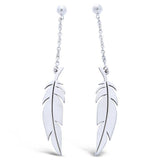 Boucles d'oreilles plume en or blanc 18 carats-Boucles d'oreilles or et argent-Marque:Référence: L6.7-OBMétal: Or blancTitre: 18 caratsPoids du métal: 1,15 Gr-DIAM'S- -DIAM'S NC
