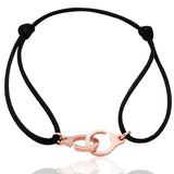 Bracelet menottes en or rose cordon satin.-Bracelets or et argent-Marque:Référence: M-ROMétal: Or roseTitre: 18 caratsPoids du métal: 2,10 Gr-DIAM'S- -DIAM'S NC