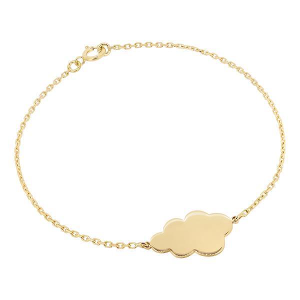 Bracelet nuage en or jaune.-Bracelets or et argent-Marque: Référence: L4.78Métal: Or jauneTitre: 18 caratsPoids du métal: 1,60 Gr-DIAM'S- -DIAM'S NC