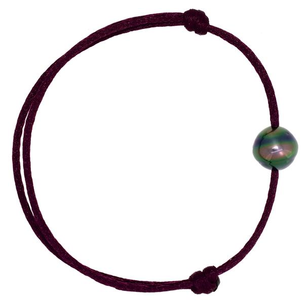 Bracelet petit satin violet et perle de Tahiti-Bracelets perle-Marque:Référence: BRS.7-230-VIMétal: Titre: -Poids du métal: 0,02 GrType de pierre: Perle(s) de TahitiForme - taille: CercléePureté: A-DIAM'S- BRS.7-230-VI-DIAM'S NC