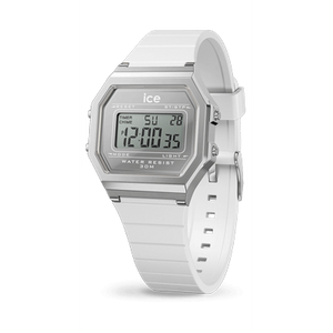 ICE digit retro - Metal silver mirror - White - Small-Montres femme-Marque:Référence: 022734-ICE WATCH- -DIAM'S NC