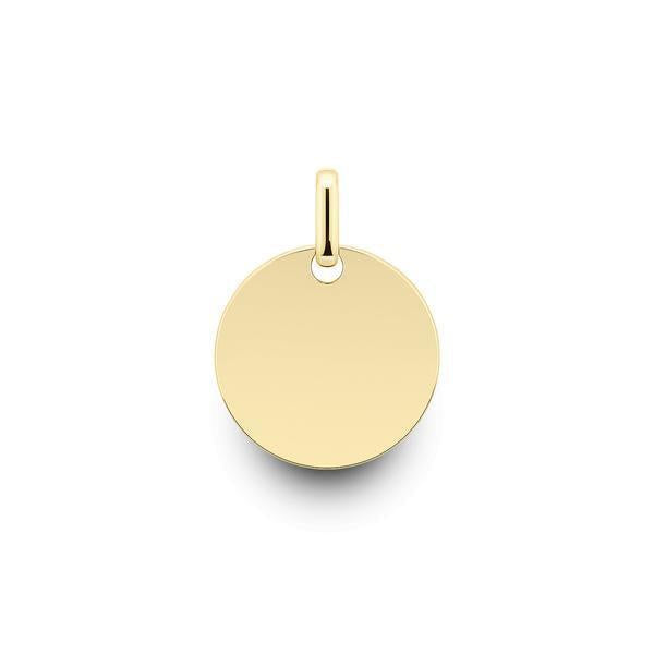 Médaille ronde en or jaune 12 mm-Pendentifs & Colliers or et argent-Marque:Référence: L3.401Métal: Or jauneTitre: 18 caratsPoids du métal: 1,00 Gr-DIAM'S- -DIAM'S NC