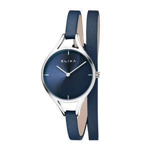 Montre femme barcelet cuir bleu marine-Montres femme-Marque: Référence: E138-L604-ELIXA- E138-L604-DIAM'S NC