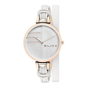 Montre femme cuir blanc-Montres femme-Marque:Référence: E136-L586-ELIXA- -DIAM'S NC