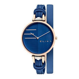 Montre femme cuir bleu-Montres femme-Marque:Référence: E136-L587-ELIXA- E136-L587-DIAM'S NC