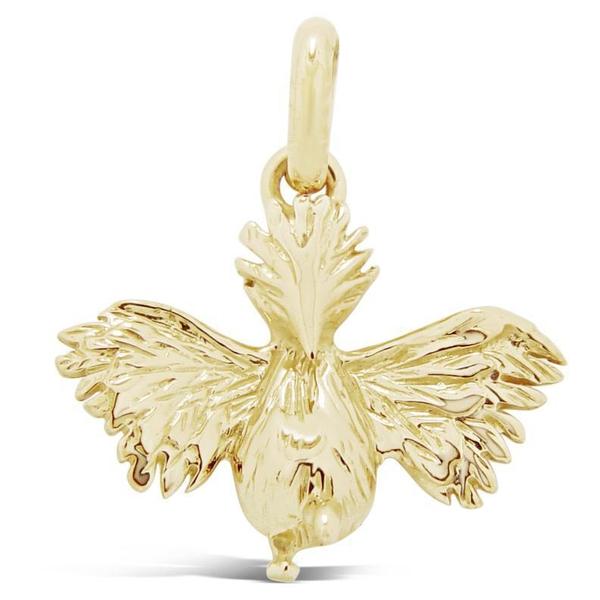Pendentif Cagou ailes déployées en or jaune.-Pendentif animaux-Marque:Référence: 5.93Métal: Or jauneTitre: 18 caratsPoids du métal: 1,50 Gr-DIAM'S- -DIAM'S NC