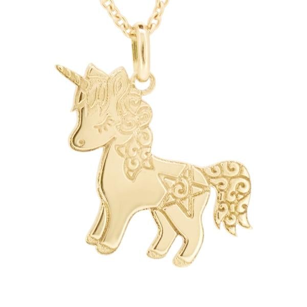 Pendentif Licorne en or jaune motifs étoiles.-Pendentif animaux-Marque:Référence: L3.110Métal: Or jauneTitre: 18 caratsPoids du métal: 0,60 Gr-DIAM'S- -DIAM'S NC