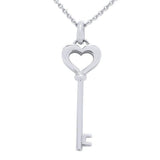 Pendentif clé en or blanc 18 carats motif coeur-Pendentifs & Colliers or et argent-Marque:Référence: D3.114-OBMétal: Or blancTitre: 18 caratsPoids du métal: 1,30 Gr-DIAM'S- D3.114-OB-DIAM'S NC