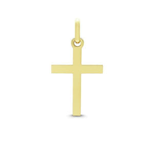 Pendentif croix en or jaune.