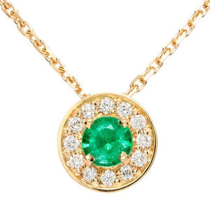 Pendentif en or jaune serti d'une émeraude de laboratoire et de diamants.-Pendentifs & Colliers pierres précieuses-Marque: Référence: D3.79-E-LABMétal: Or jauneTitre: 18 caratsPoids du métal: 0,70 GrType de pierre: Emeraude de laboratoirePoids: 1,16 CtForme - taille: Taille brillantCouleur: VertType de pierre (2): Diamant(s)Poids (2): 0,12 CtForme - taille (2): Taille brillantCouleur (2): FPureté (2): SI1FI-DIAM'S- -DIAM'S NC