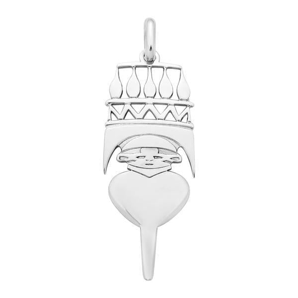 Pendentif flèche faitière en argent.-Pendentifs flèche faitière-Marque:Référence: L5.8/AMétal: ArgentTitre: 925Poids du métal: 0,90 Gr-DIAM'S- -DIAM'S NC