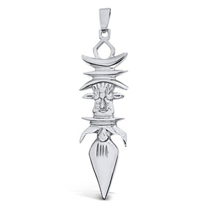 Pendentif flèche faitière région Canala en argent.-Pendentifs flèche faitière-Marque:Référence: 5.57/AMétal: ArgentTitre: 925Poids du métal: 3,90 Gr-DIAM'S- -DIAM'S NC