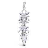 Pendentif flèche faitière région Canala en argent.-Pendentifs flèche faitière-Marque:Référence: 5.57/AMétal: ArgentTitre: 925Poids du métal: 3,90 Gr-DIAM'S- -DIAM'S NC