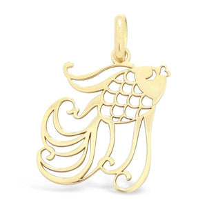 Pendentif poisson japonais en or jaune-Pendentif animaux-#N/A-DIAMS- L3.83-DIAM'S NC