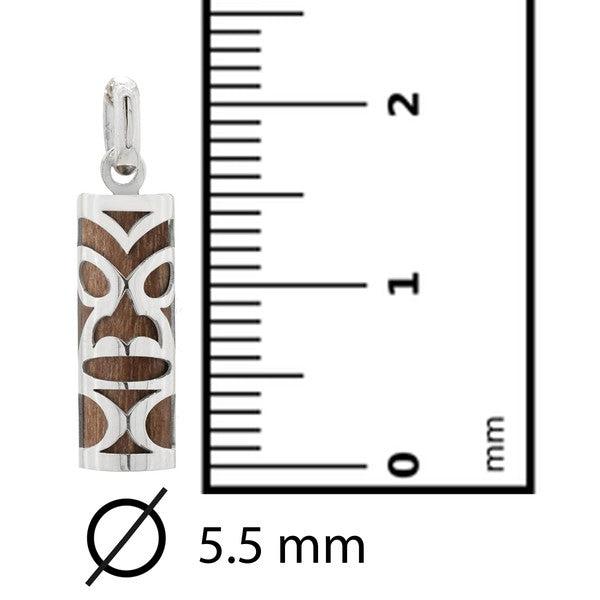 Pendentif tiki chambranle en argent bois de santal de Lifou et sa fiole de parfum de Santal-Pendentifs Tiki-Marque:Référence: L5.99/BS/AMétal: ArgentTitre: 925Poids du métal: 0,40 Gr-DIAM'S- L5.99/BS/A-DIAM'S NC