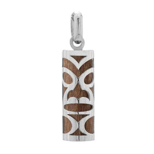 Pendentif tiki chambranle en argent bois de santal de Lifou et sa fiole de parfum de Santal-Pendentifs Tiki-Marque:Référence: L5.99/BS/AMétal: ArgentTitre: 925Poids du métal: 0,40 Gr-DIAM'S- L5.99/BS/A-DIAM'S NC