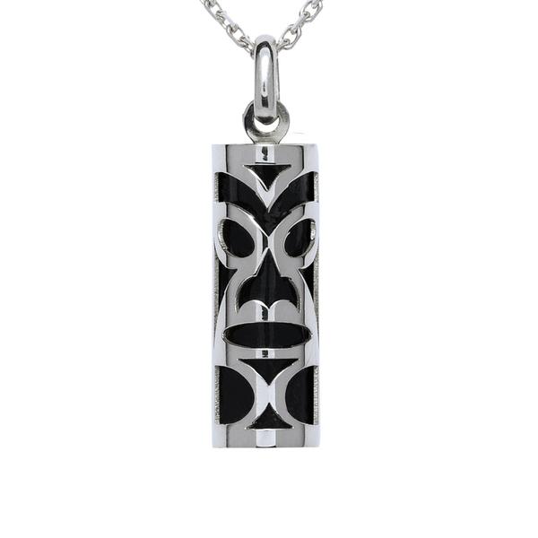 Pendentif tiki chambranle en argent corail noir du lagon-Pendentifs Tiki-Marque:Référence: L5.99/CN/AMétal: ArgentTitre: 925Poids du métal: 0,47 Gr-DIAM'S- -DIAM'S NC