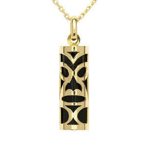 Pendentif tiki chambranle en or jaune corail noir du lagon.-Pendentifs Tiki-Marque:Référence: L5.100/CNMétal: Or jauneTitre: 18 caratsPoids du métal: 1,80 Gr-DIAM'S- -DIAM'S NC