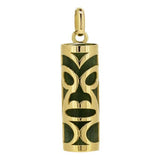 Pendentif tiki chambranle en or jaune jade de l'ile Ouen-Pendentifs Tiki-Marque:Référence: L5.100-JMétal: Or jauneTitre: 18 caratsPoids du métal: 0,80 Gr-DIAM'S- -DIAM'S NC