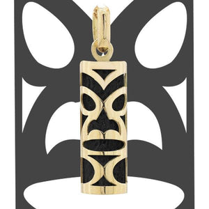 Pendentif tiki chambranle en or jaune. corail noir du lagon-Pendentifs Tiki-Marque:Référence: L5.99/CNMétal: Or jauneTitre: 18 caratsPoids du métal: 0,83 Gr-DIAM'S- L5.99/CN-DIAM'S NC