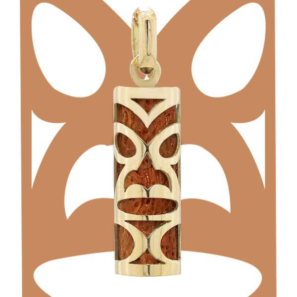 Pendentif tiki chambranle en or jaune. corail rouge du lagon-Pendentifs Tiki-Marque:Référence: L5.99/CRMétal: Or jauneTitre: 18 caratsPoids du métal: 0,83 Gr-DIAM'S- L5.99/CR-DIAM'S NC