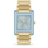 WP6 - Metal & clear mix - Gold - Soft blue - 27x38mm