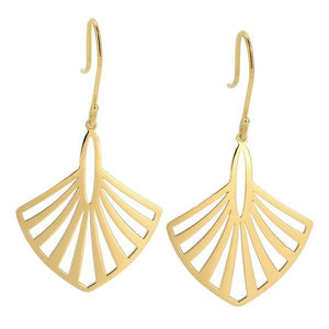 Boucles d'oreilles en or jaune motif feuille.-Boucles d'oreilles or et argent-Marque:Référence: L6.53Métal: Or jauneTitre: 18 caratsPoids du métal: 2,20 Gr-DIAM'S- -DIAM'S NC