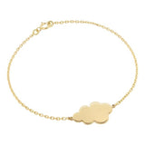 Bracelet nuage en or jaune-Bracelets gourmette identitée-Marque:Référence: L4.78Métal: Or jauneTitre: 18 caratsPoids du métal: 1,40 Gr-DIAM'S- -DIAM'S NC