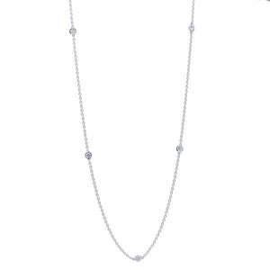 Collier en or blanc serti de diamants..-Pendentifs & Colliers diamants-Marque:Référence: COL-5BT-OBMétal: Or blancTitre: 18 caratsPoids du métal: 2,30 GrType de pierre: Diamant(s)Poids: 0,20 CtForme - taille: Taille brillantCouleur: FPureté: SI1-DIAM'S- -DIAM'S NC