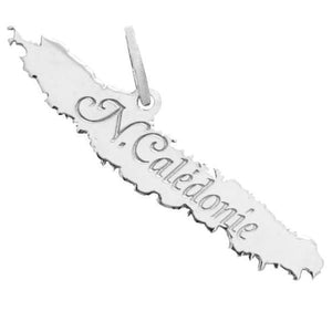 Pendentif carte de Calédonie en argent.-Pendentifs carte du caillou et des iles-Marque:Référence: L5.22/AMétal: ArgentTitre: 925Poids du métal: 0,70 Gr-DIAM'S- -DIAM'S NC