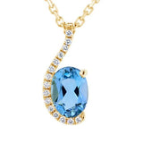 Pendentif en or jaune serti de diamants et d'une topaze.-Pendentifs & Colliers pierres précieuses-Marque:Référence: D3.178-TOMétal: Or jauneTitre: 18 caratsPoids du métal: 0,90 GrType de pierre: TopazePoids: 0,70 CtForme - taille: Taille ovaleCouleur: BleuType de pierre (2): Diamant(s)Poids (2): 0,05 CtForme - taille (2): Taille brillantCouleur (2): FPureté (2): SI1-DIAM'S- -DIAM'S NC