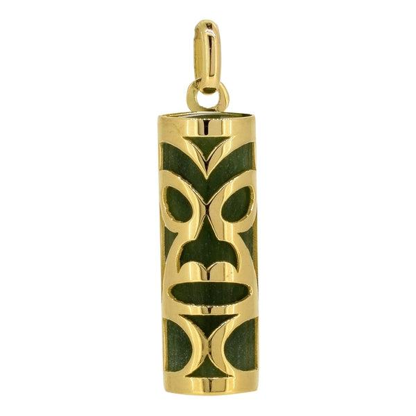 Pendentif tiki chambranle en or jaune 18 carats et jade-Pendentifs Tiki-Marque: Référence: L5.100-JMétal: Or jauneTitre: 18 caratsPoids du métal: 1,00 Gr-DIAM'S- -DIAM'S NC